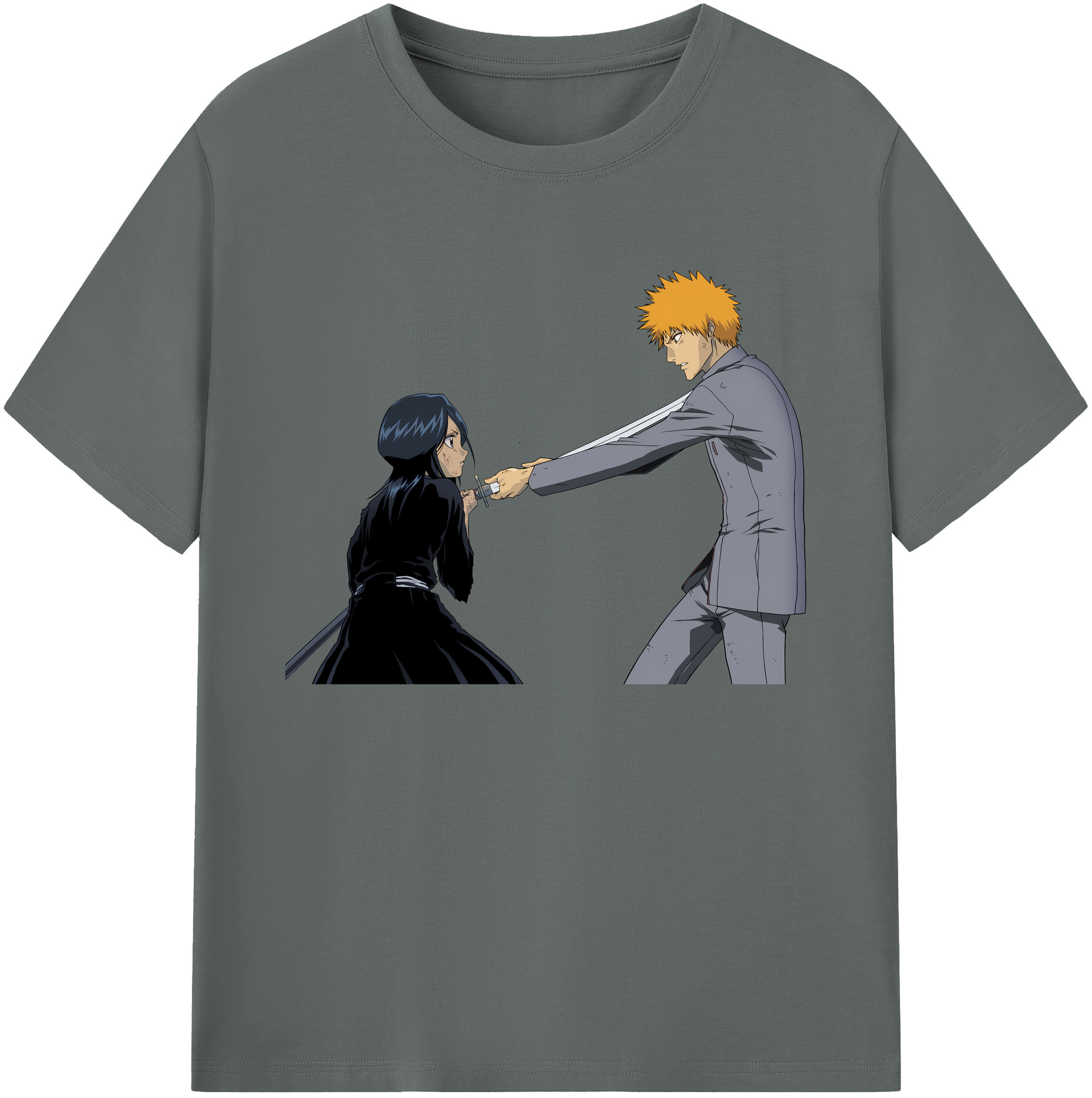 （画像用） ブリーチ 朽木ルキア BLEACH Kuchiki Rukia 綿100％ メンズ半袖Tシャツ｜肌触りやわらか＆通気性